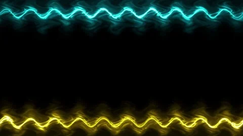 Abstract Background with Yellow and Blue Wavy Lines Stock Footage 284398017