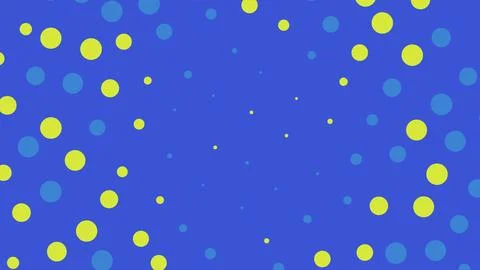 Abstract background with yellow and blue circles pattern Illustrazione stock
