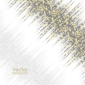 Abstract background with yellow and gray dots Stock Illustration