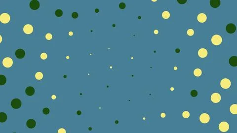 Abstract background with yellow and green circles on blue Stock Illustration