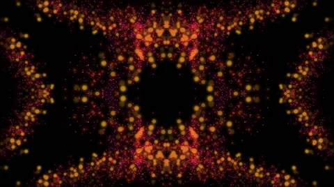 Abstract background of yellow and red particles in kaleidoscopic style (FULL HD) Stockbeeldmateriaal 55817637