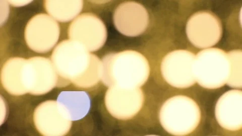 Abstract background Yellow bokeh light from the Christmas tree.lights would s Stock Footage 83263532