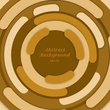 Abstract background yellow circle border overlapping layered with shadow Stock Illustration