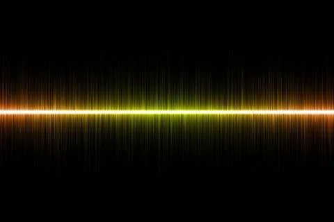 Abstract background. Yellow digital sound wave background. The concept of dig Stock Illustration