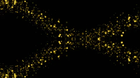Abstract background of yellow glowing orbs in double waves (FULL HD) Video stock 58637386