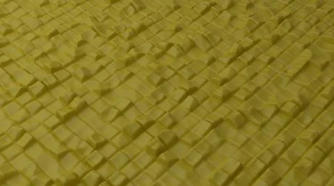 Abstract background with yellow grid smooth squares. Cell structure surface.  Stock Illustration