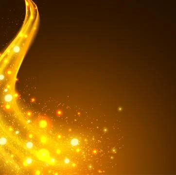 Abstract background with yellow lighting flare Stock Illustration