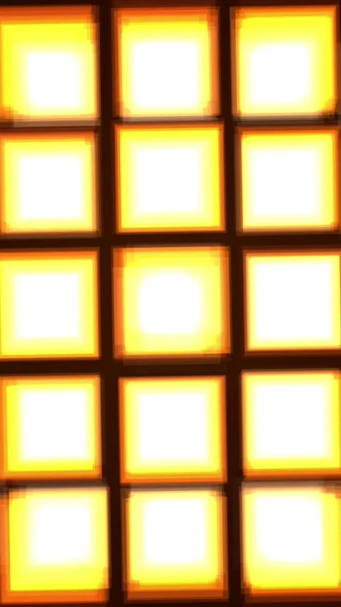 Abstract background of yellow luminous, moving squares. Animation background Stock Footage 309294301