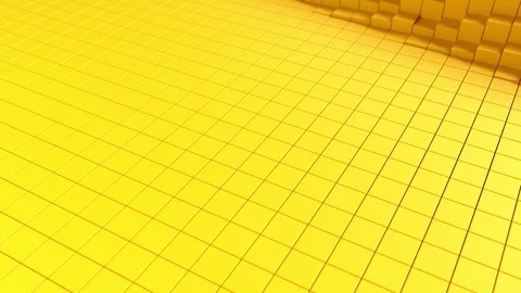 Abstract background with yellow moving cubes Stock Footage 106818710