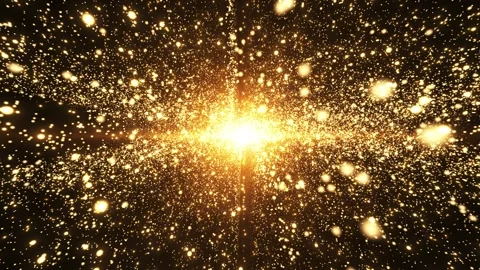 Abstract background of yellow particles. Bright shiny background. Glitter Stock Footage 309141289