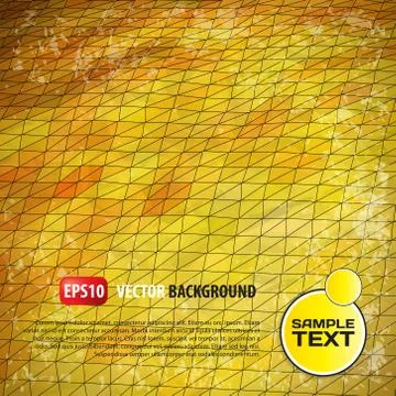 Abstract background of yellow triangles with place for text Stock Illustration