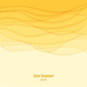 Abstract background. Yellow waves Illustrazione stock