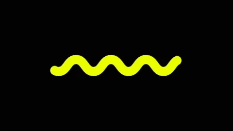 Abstract background with yellow worm elements. Colored animated worm shape Stock Footage 164016837