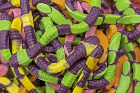 Abstract background of yields of multi -colored forms, from above Stock Photos