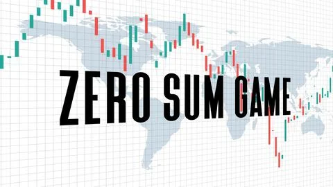 Abstract background of zero sum game stock market on white background Stock Illustration