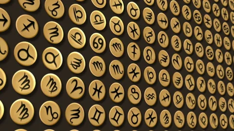 Abstract background with Zodiac signs Stock Footage 101569016
