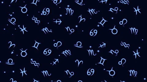 Abstract background with Zodiac signs Stock Footage 105571009