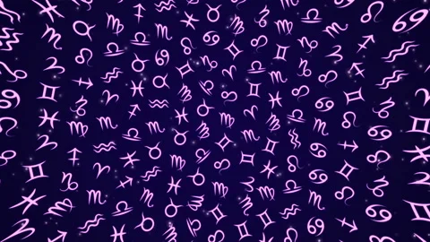 Abstract background with Zodiac signs Stock Footage 105572700