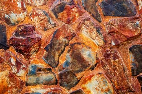 Abstract background,Old wall stone Cladding tiles patterns handcraft tiles pa Stock Photos