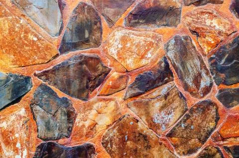 Abstract background,Old wall stone Cladding tiles patterns handcraft tiles pa Stock Photos