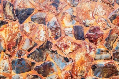 Abstract background,Old wall stone Cladding tiles patterns handcraft tiles pa Stock Photos