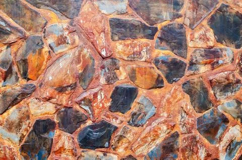 Abstract background,Old wall stone Cladding tiles patterns handcraft tiles pa Stock Photos