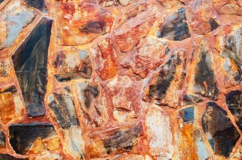 Abstract background,Old wall stone Cladding tiles patterns handcraft tiles pa Stock Photos