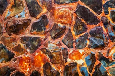 Abstract background,Old wall stone Cladding tiles patterns handcraft tiles pa Foto stock