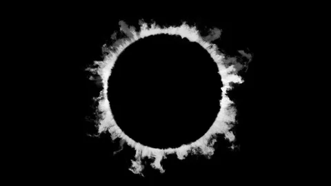 Abstract backgrounds fire circle frame in black background Video stock 129700404