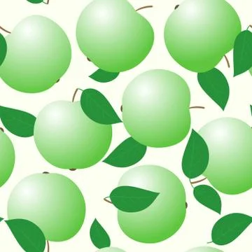Abstract backgrounds with green apples Stock Illustration