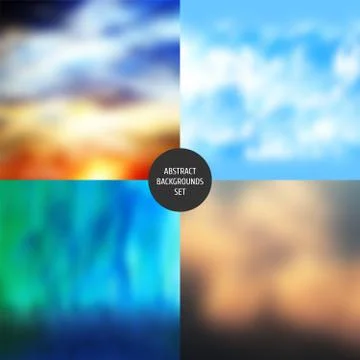 Abstract backgrounds set. Stock Illustration