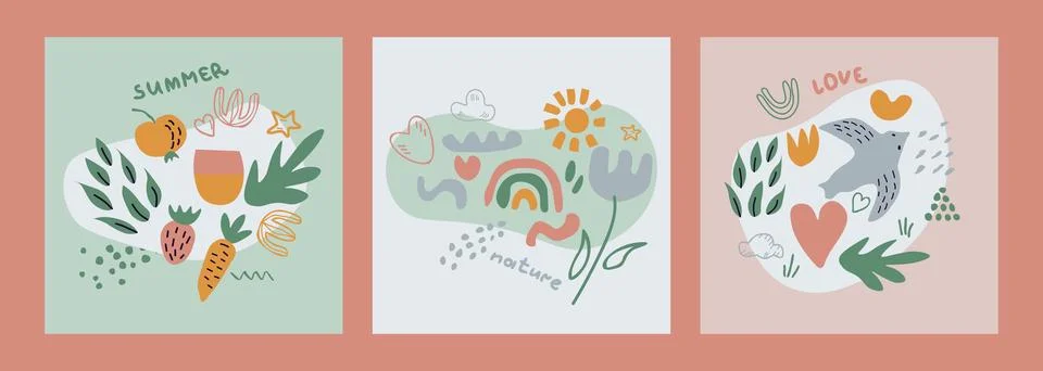 Abstract backgrounds set Stock Illustration