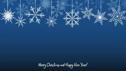 Abstract backgrounds snow on blue backgrounds. Winter background for decorati Stock Illustration