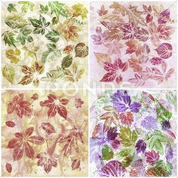 Abstract backgrounds, watercolor, leafs Stock Illustration