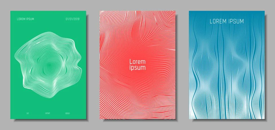 Abstract Backgrounds with Wave Lines. Illustrazione stock