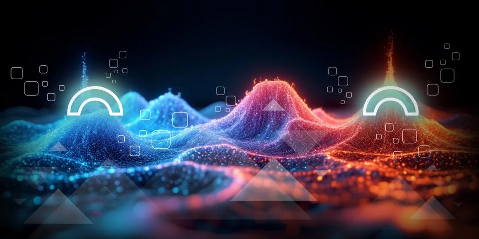 Abstract background.Technology and development of secure connectivity in digital Stock Illustration