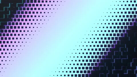 Abstract backround. Black cubes with glowing neon edges. Stock Footage 224253105