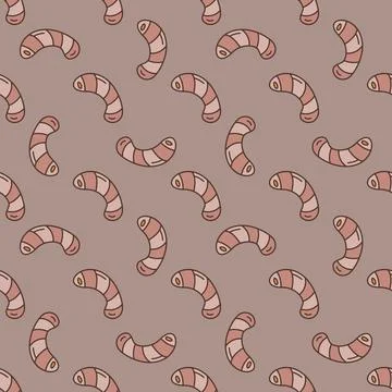 Abstract Bacteria or Microbe vector colored seamless pattern Stock Illustration