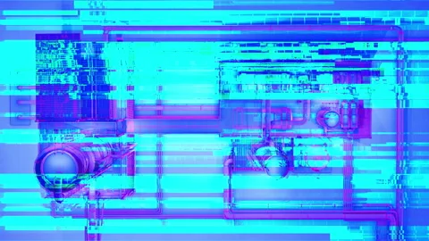 Abstract bad signal motion on computer screen , Futuristic concept. Stock Footage 148656995