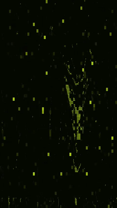 Abstract Bad TV 4K Vertical Loop — Glitch Digital VJ Asset Stock Footage 329813477