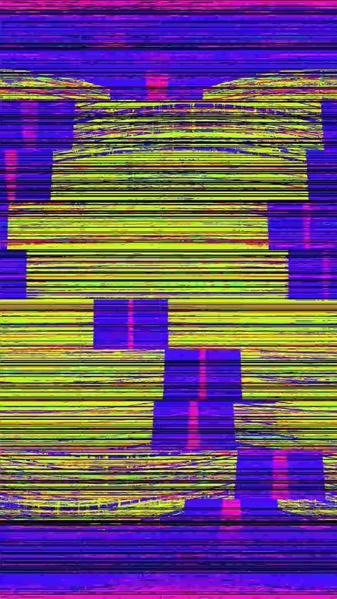 Abstract Bad TV 4K Vertical Loop — Glitch Digital VJ Asset Stock Footage 329819393