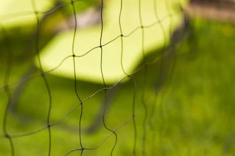 Abstract badminton net pattern with green background Stock Photos