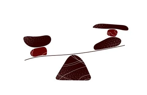 Abstract balance scales Stock Illustration