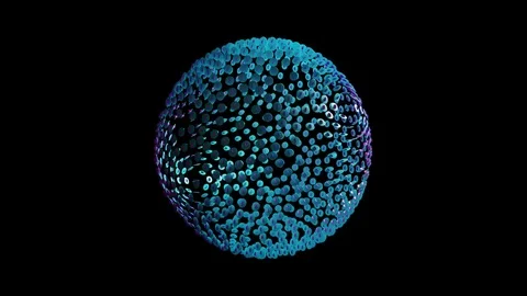 Abstract Ball Background Loop Seamless 3D Stock Footage