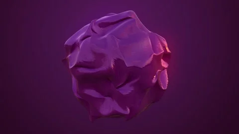 Abstract Ball with Fluid Particles Inside, Flowing Like Water Stock Footage 306446794