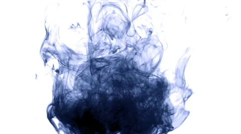 Abstract ball pattern of blue ink swirls 4K Stock Footage 48529580