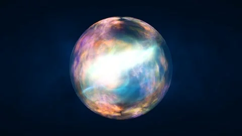 Abstract ball sphere planet iridescent energy transparent glass magic with .. Video stock 234126762