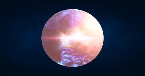 Abstract ball sphere planet iridescent energy transparent glass magic with .. Illustrazione stock