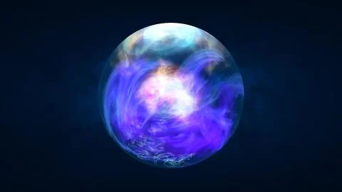 Abstract ball sphere planet iridescent energy transparent glass energy abst.. Stock Illustration