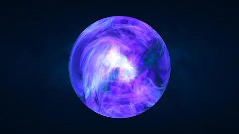Abstract ball sphere planet iridescent energy transparent glass magic with en Stock Illustration